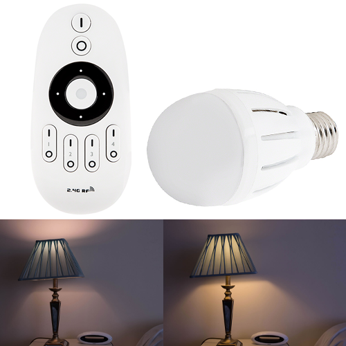 WiFi Compatible Variable Color Temperature LED Bulb, 6W w/ RF Remote